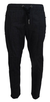 Dolce & Gabbana Grey Cotton Tapered Cotton Pants -   -  Dolce & Gabbana.